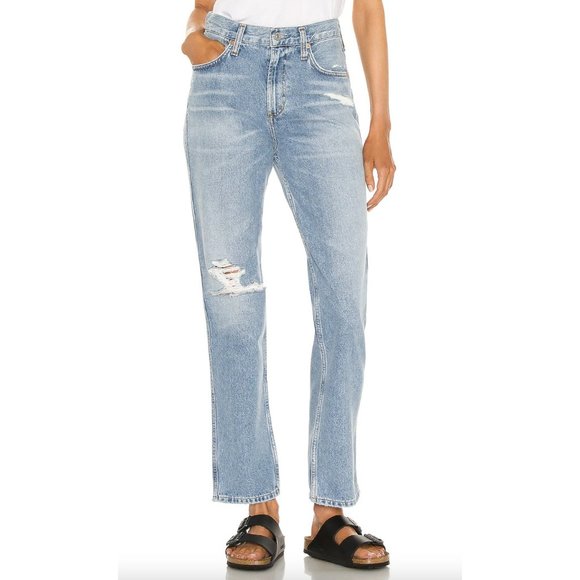 Citizens of Humanity Daphne High Rise Stove Pipe Destroyed Jeans